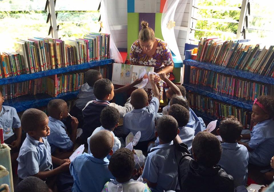 Building a school library in Fiji